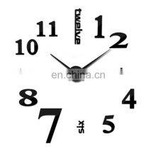 Modern Design 3d Diy Mirror Frameless Wall Sticker Clock Decor thumbnail-1