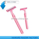 D208L Pink Twin stainless steel Blade disposable razor with women
