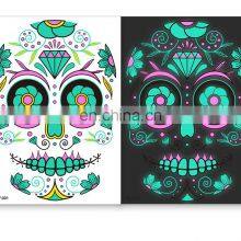 New Products Luminous Halloween Tattoo Face Skeleton For Halloween Decorations Party Carnival Party thumbnail-5
