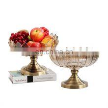 Crystal Glass Large Table Antique Fancy Fruit Bowl Fruit Tray Comport thumbnail-1