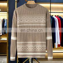 100% Pure Cashmere Jacquard Sweater Custom Christmas Clothing Autumn Winter Casual Style OEM Service Knitted Weave Front Logo thumbnail-6