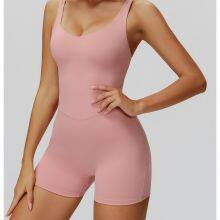 Wholesale Activewear Quick Drying Yoga Fitness Wear Set Workout Sport One Piece Yoga Jumpsuit for Women thumbnail-5