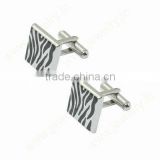 Cheap silver color metal cufflink