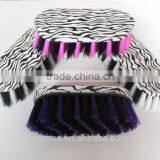 Zebra Pattern Horse Dandy Brush With White & Black Bristle thumbnail-3