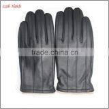 Driving Gloves for Men Fashion Black Goatskin Mens Leather Driving Gloves thumbnail-3