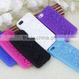 High Quality Silicone Case Rose Design for Iphone 5(Have Stock) thumbnail-1