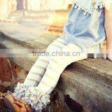 2016 Newest Stripes Baby Legging Pants Kids Icing Ruffle Pants