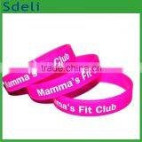 Factory Produced Hot Pink Fit Club Custom Silicone Wristband Bracelet thumbnail-1