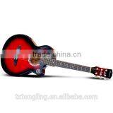 Differrent Color Quality Student Beginner 38 Size Ripple Pattern Colour Basswood Acoustic Folk Guitar thumbnail-3