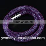 2016 Newest Jewelry Multi Layer Colorful Mesh Rhinestone Stardust Magnetic Bracelet Double Wrap A0002 thumbnail-4