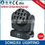 12*10w Moving Beam Head Rgbw 4in1 Performance Led School Stage Lighting for Show Acting thumbnail-1