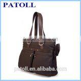 Newest Beige PU Leather Handbag Womens Tote Bags thumbnail-1