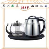 1.8L glass and stainless steel electric tea pot sets