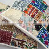 Indian Sari Throw Patchwork Pillowcase Patchwork Hnadmade Cushion Cover thumbnail-1