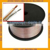 2x2mm transparent speaker cable 14AWG Speaker Wire