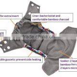 Free Sample Wholesale Happy Flute Reusable Cloth Diaper Super Absorbent Diaper Insert Factory thumbnail-3