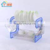 Popular 2 Tiers Multifunction Plastic Kitchen Dish Rack thumbnail-2