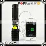 6618 IPhone 4s /5 Power Bank Charger USB Rechargeable High Power XML T6 Led Power Bank Flashlight