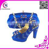 High Qiality Matching Shoes and Bags With Bule Shoes and Bags CSB 568 for Wholesales Italian Party Shoes and Bags