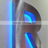 Mirror Polished Stainless Steel Backlit Lighted Logo Letter Signs