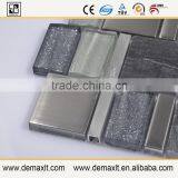 300x300mm Kitchen Back Splash Crystal Glass Mix Marble Mosaic Tile for Home Decorative thumbnail-4