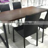 TB German Home Styles Arts & Crafts Black Walnut Wood Dining Table thumbnail-5