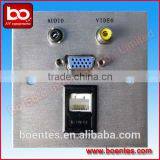 Aluminum Brushed Wall Mount 86*86 Media Socket Plate for Hotel/Office Multiple AV Solutions thumbnail-5