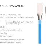 Zinc Alloy USB Data Charger Cable Cord Line for IPhone 6S 5S 5 6 Plus i Pad IPod thumbnail-2