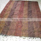 WEIVED STOLE SILK & WOOL thumbnail-1