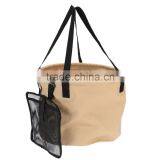 20L Folding Car Water Wash Bucket Outdoor Portable Fishing Bucket Collapsible Retractable Fishing Tackle With Hanging Mesh Bag C thumbnail-2