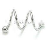 Twister 2 Hoops Cork Screw Ear Jewelry thumbnail-1