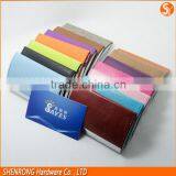 Logo Custom HX01015 Metal Frame Leather Business Card Case Colourful