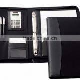 High Quality Leather File Folder With Notepad Holder,calculator,card Pocket/ Customized Conference Folder/agenda thumbnail-1