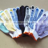 BSSAFETY 2015 factory price cotton knitted pvc dotted garden safety glove