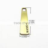 Brush Brass Customized Zipper Puller With Logo thumbnail-2