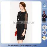 2016 Fashion Ladies Designer Dress Sexy Lace Chiffon Dress for Women thumbnail-3