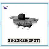 6 Pin ac Power Slide Switch SS-22k29(2P2T)