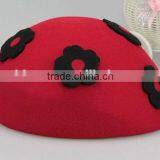 Wool beret decals Felt hat bud