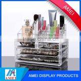 China Gold Factory and Clear Acrylic Makeup Organizerdisplay Storage Box