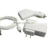 3 in 1 Micro Usb Cable +car Charger+wall Travel Adapter for Samsung HTC Balckberry Universal Samrt Phone thumbnail-1