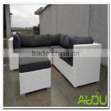 Audu 4 Pieces Resin Wicker Loungest White Aluminium Outdoor Sofa thumbnail-3