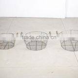 Mini Rectangular Wire Mesh Utility Basket With Side Handles thumbnail-1