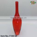 Handmade Red Narrow Neck Vase With Small Mouth thumbnail-1