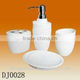 4psc White Custom Design Ceramic Bath Set, Bathroom Accessory Sanitary Set thumbnail-6