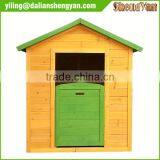 Kids Outdoor Wooden PlayHouse With Green Roof thumbnail-2
