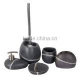 Black Classic Home Design Sandstone Bathroom Set thumbnail-1