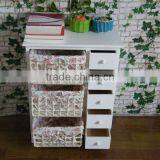 Beautiful and Practical Cabinet With Wooden and Wicker Drawer thumbnail-2