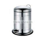 Stainless Steel Round Dust Bin Office Waste Bin Retail thumbnail-1