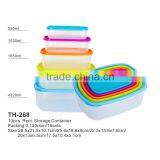5pcs Reusable Plastic Storage Conatiner Sqyare Shape Tianhong Plastic Factory thumbnail-1