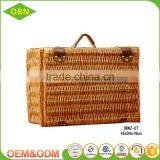 Wholesale China Factory Export Cheap Mini Willow Wicker Empty Picnic Basket for Two Person thumbnail-3